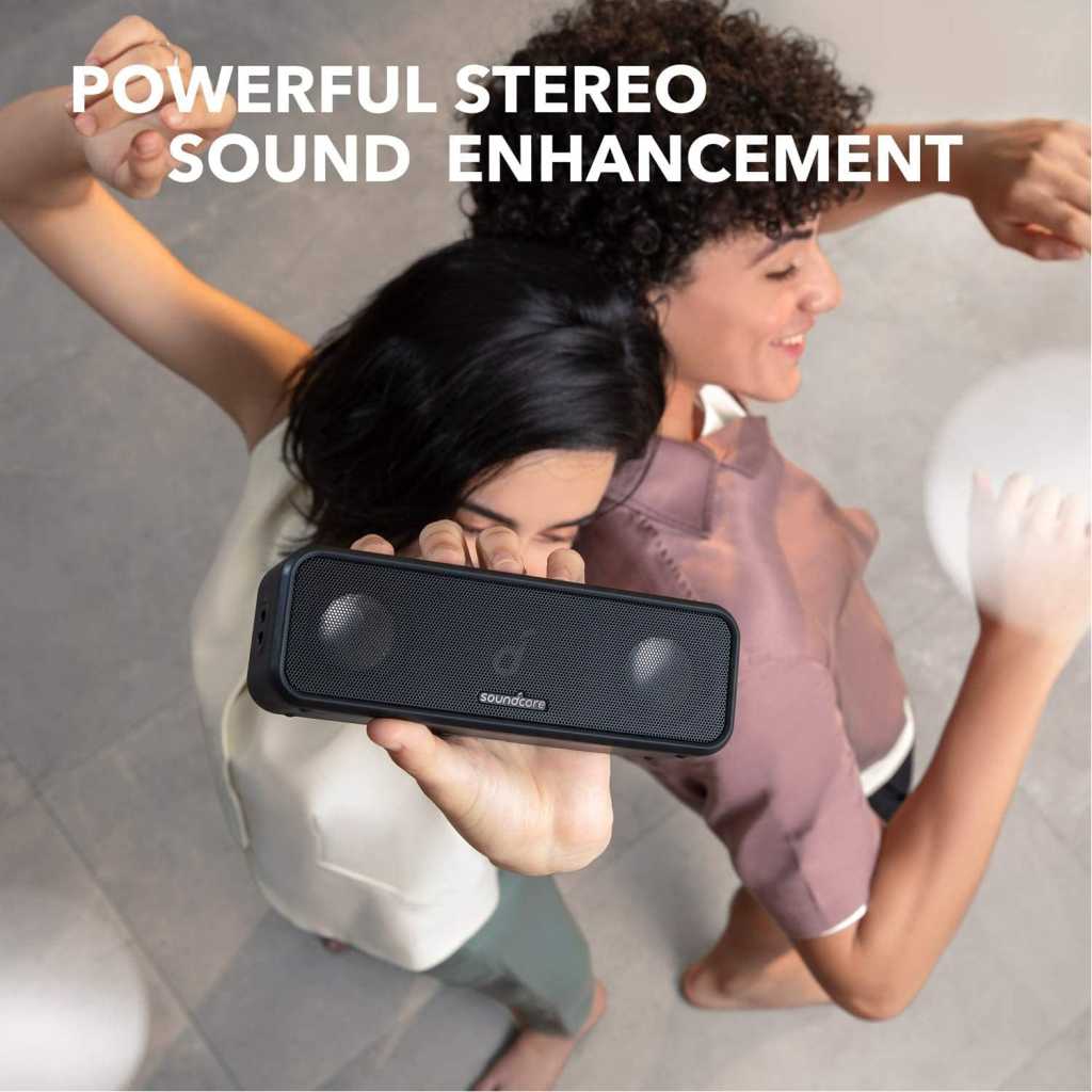 Soundcore Anker 3 Portable Bluetooth Speaker - Wireless, IPX7 Waterproof, 24H Playtime, Pure Titanium Diaphragm Drivers, PartyCast, BassUp, Custom EQ App - for Home, Outdoor, and Beach