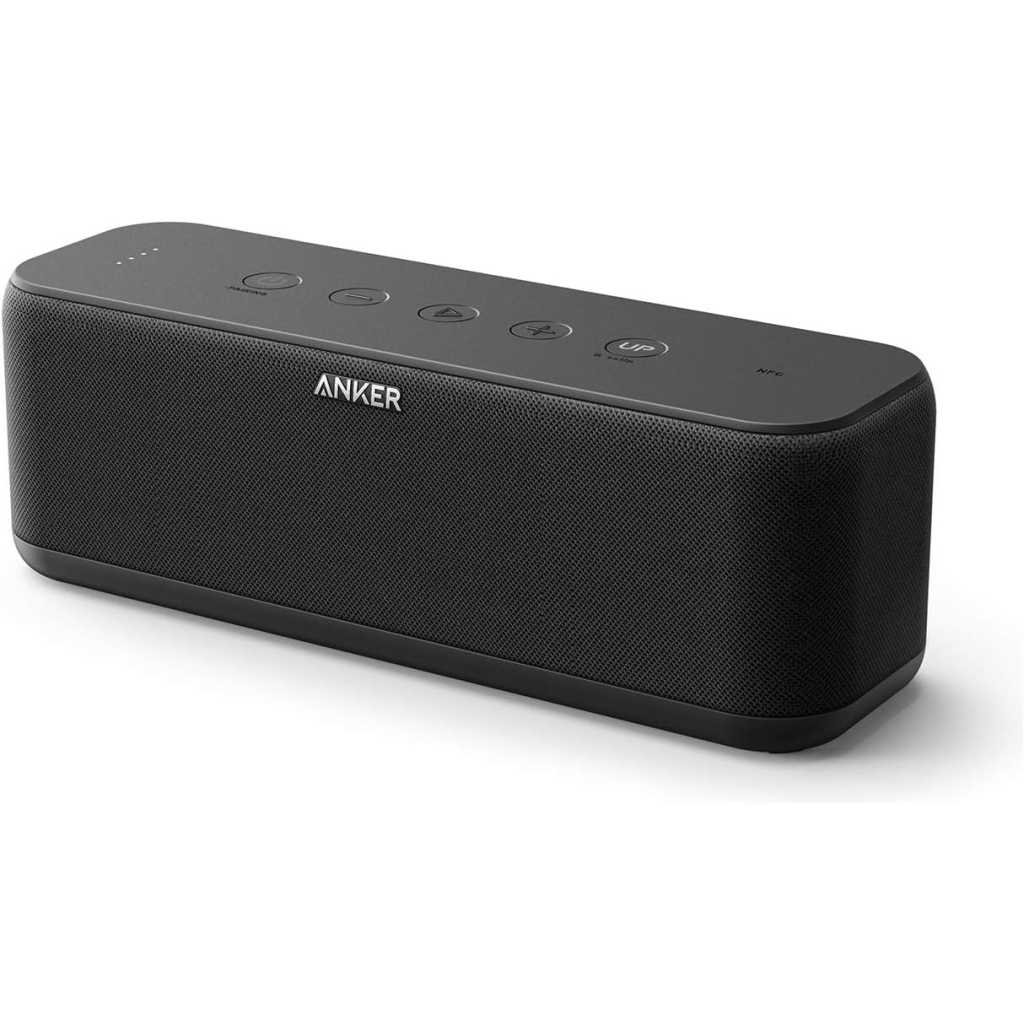 Anker Soundcore Boost Bluetooth Speaker with Well-Balanced Sound, BassUp, 12H Playtime, USB-C, IPX7 Waterproof, Wireless Speaker with Customizable EQ via App, Wireless Stereo Pairing