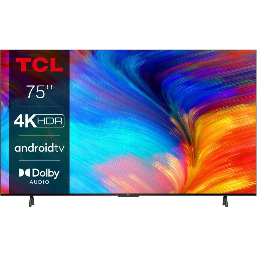 TCL 75-Inch UHD 4K HDR Google TV; Smart Android LED TV, Bluetooth, Youtube, Netflix, Prime Video, Google Play, Chromecast Built-In, With Inbuilt Free To Air Decoder - Black