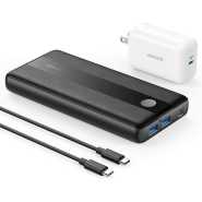 Anker Portable Laptop Power Bank, PowerCore III Elite 19200 60W Power Bank Bundle with 65W PD Wall Charger for USB C MacBook Air/Pro/Dell XPS, iPad Pro, iPhone, HP, Lenovo 12/11/mini/Pro and More