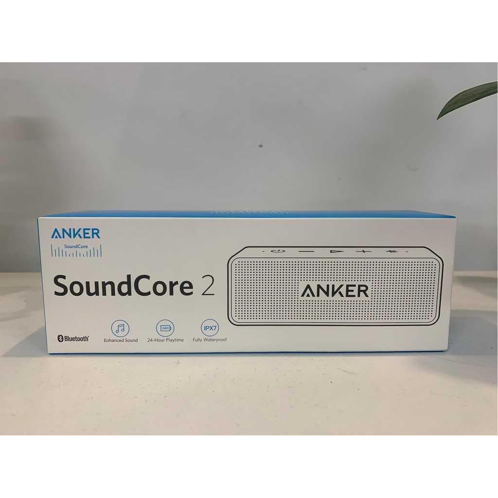 Anker Soundcore 2 Portable Bluetooth Speaker with 12W Stereo Sound, Bluetooth 5, Bassup, IPX7 Waterproof, 24-Hour Playtime, Wireless Stereo Pairing, Speaker for Home, Outdoors, Travel