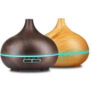 Essential Oil Diffuser 500ml Aroma Diffuser Remote Control Air Humidifier Electric Wooden Aromatherapy Diffuser