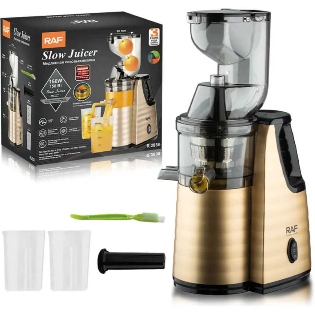 RAF Powerful Fruits Slow Juicer With Sharp Blades- Juicer 150W | R.2838