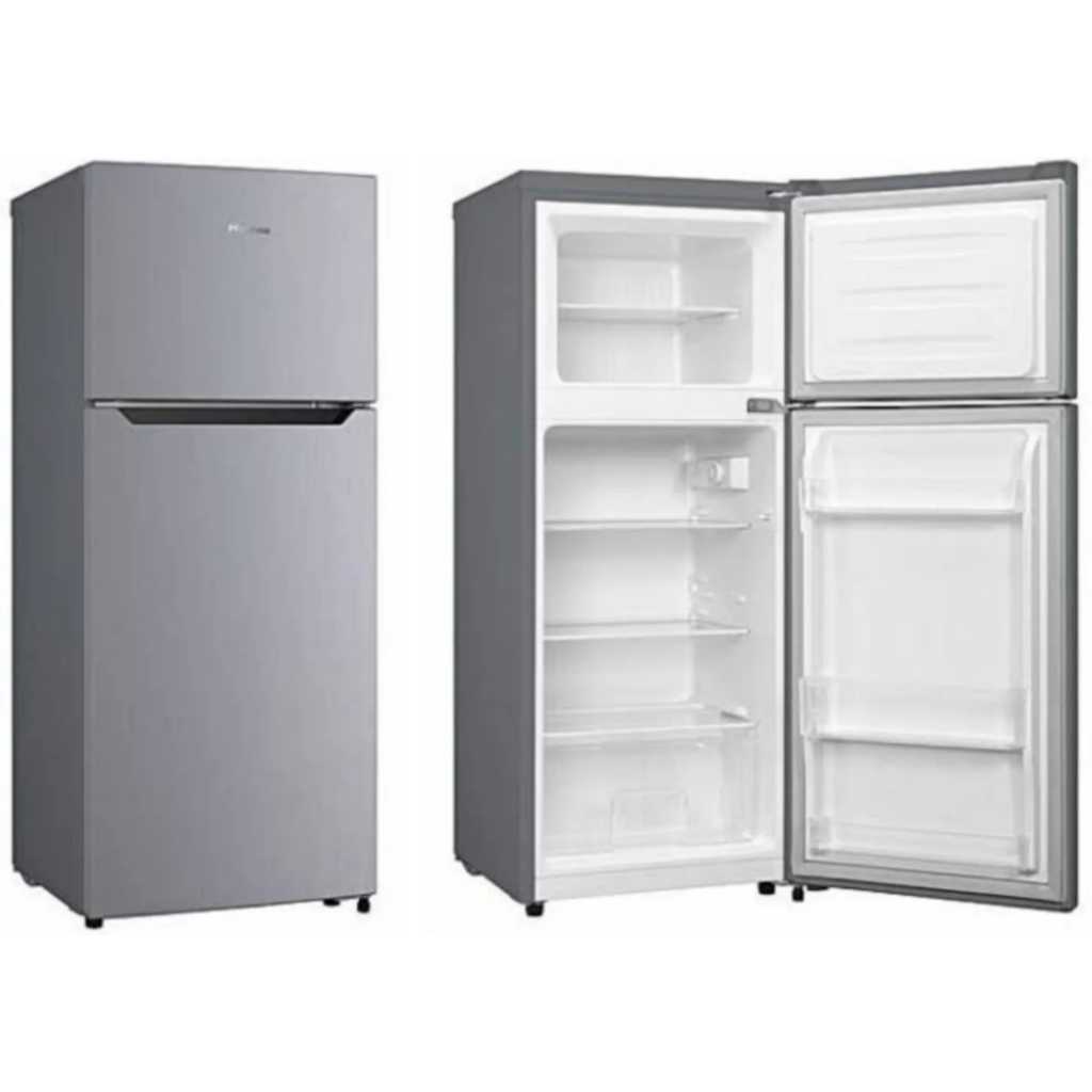 Hisense 160 - Litres Fridge; Double Door Top Mount Freezer Defrost Refrigerator RD-16DR - Silver