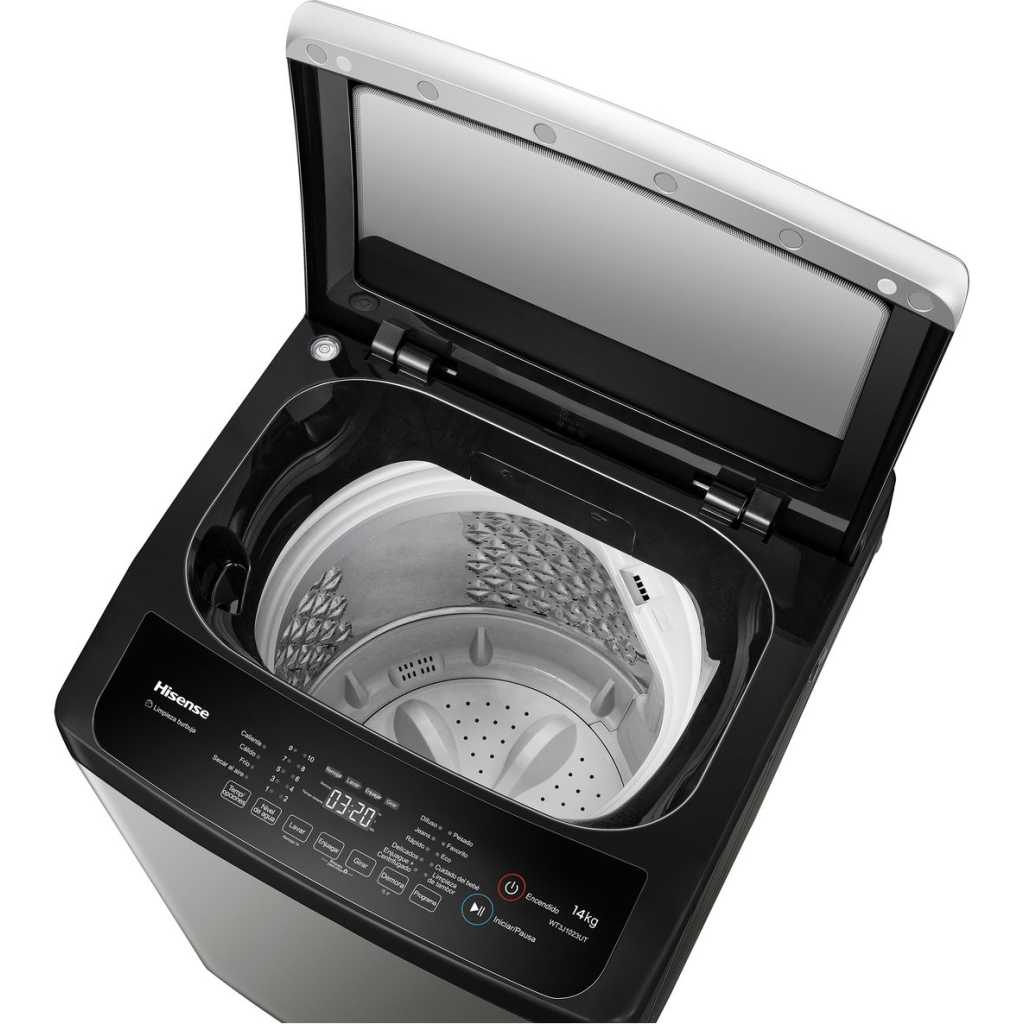 Hisense 14Kg Top Loader Washing Machine with LED Display WTJA1402T (Wash & Dry) - Titanium Grey