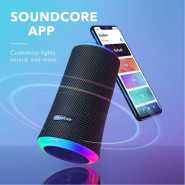 Anker Soundcore Flare 2 Bluetooth Speaker with 360° Sound, PartyCast Technology, Adjustable EQ, 12 Hour Playtime, IPX7 Waterproof Wireless Speaker for Outdoor, Beach, Backyard Party