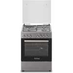 Titan Free Standing Cooker, 60x60cm, 3 Gas Burners + 1 Electric Plate, Gas Oven & Grill - TN-FC6310BS - Silver