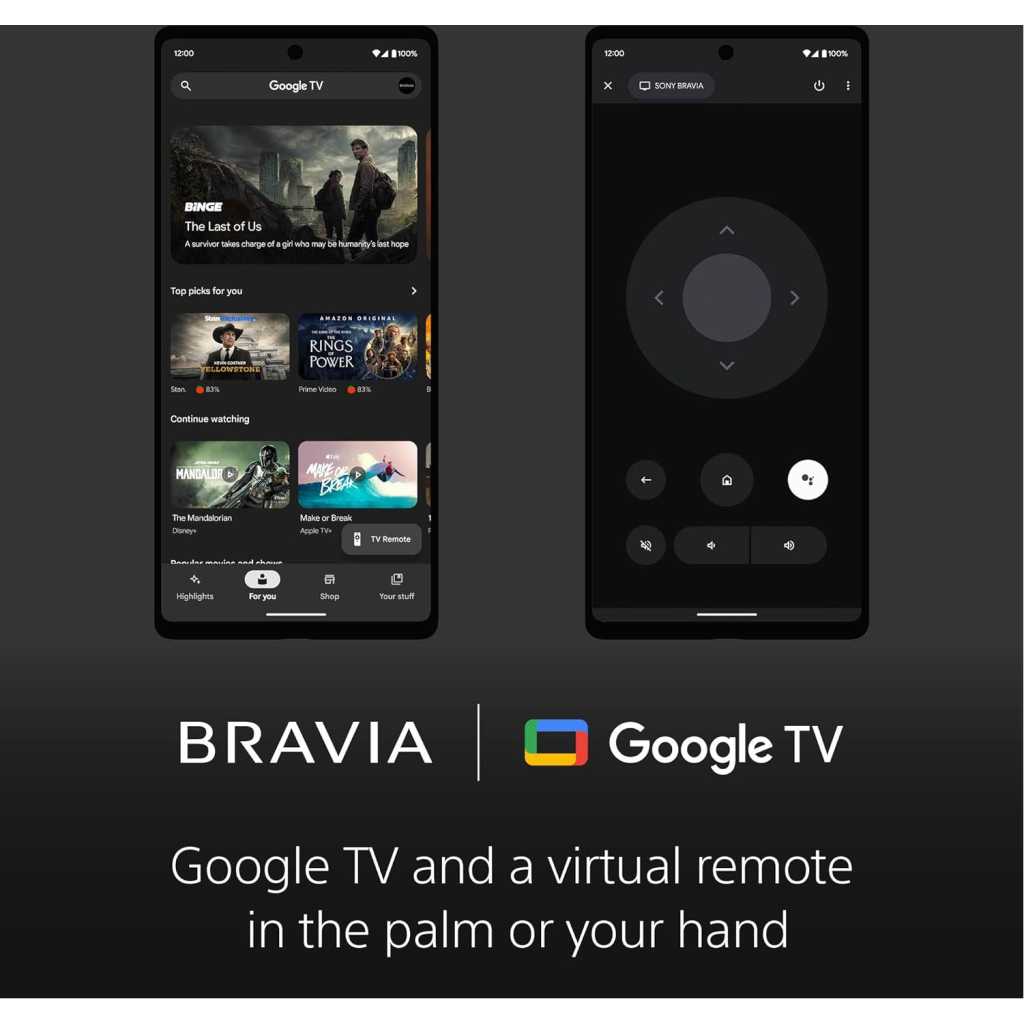 Sony BRAVIA 55 Inch TV 4K UHD LED Smart Google TV - KD-55X80L (2023 Model)