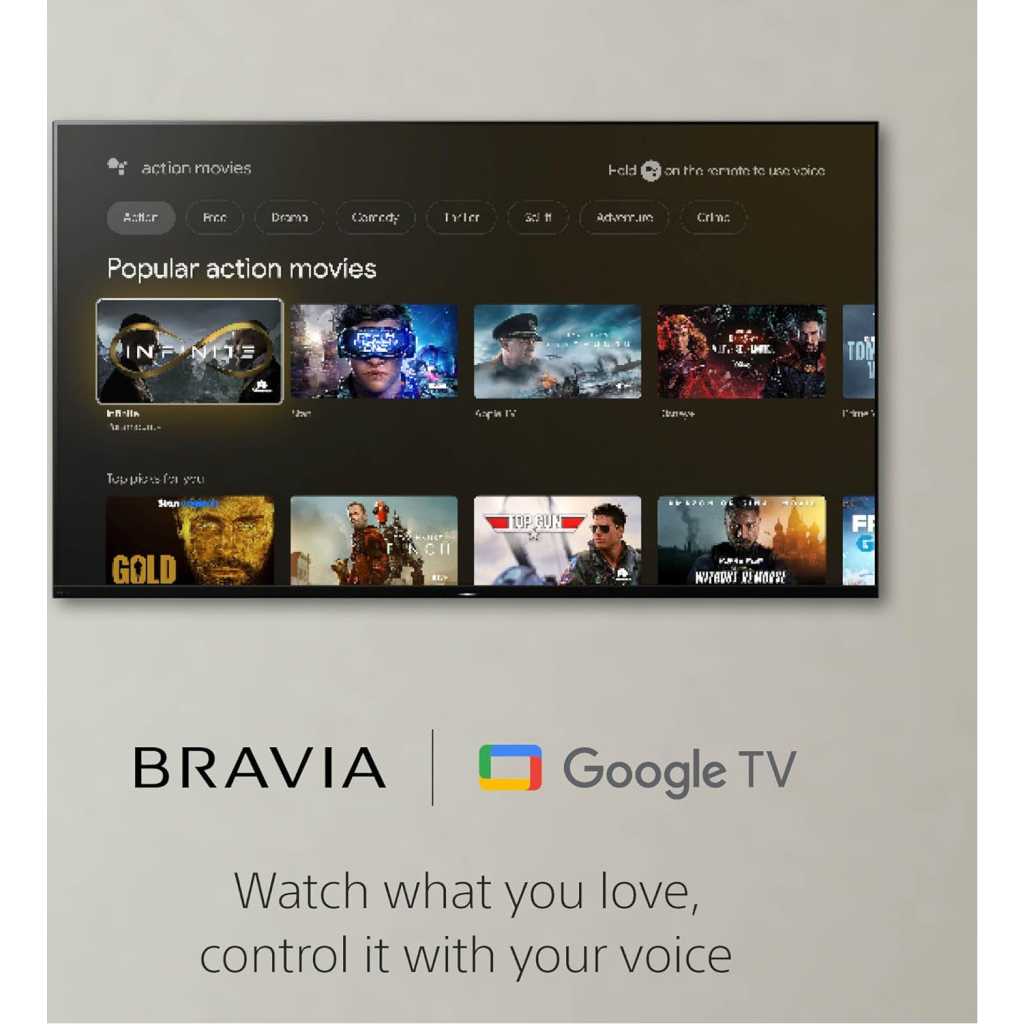 Sony BRAVIA 55 Inch TV 4K UHD LED Smart Google TV - KD-55X80L (2023 Model)