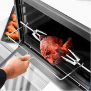 Geepas 60L GO4452 Electric Oven With Rotisserie And Convection, 2 Hot Plates - Black