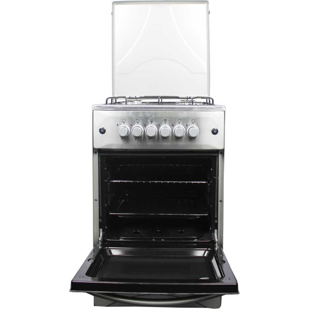 BlueFlame Full Gas Cooker S5040GR-I 50x55cm, Gas Oven & Grill, Auto Ignition, Rotisserie, Stainless Steel Body - Inox