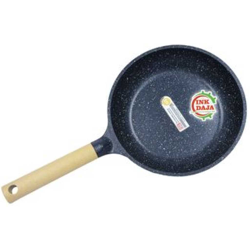 24CM Non Stick Ceramic Coated Frying Pan Kitchenware Cooking Round Roti Egg Chapati Pan-Black