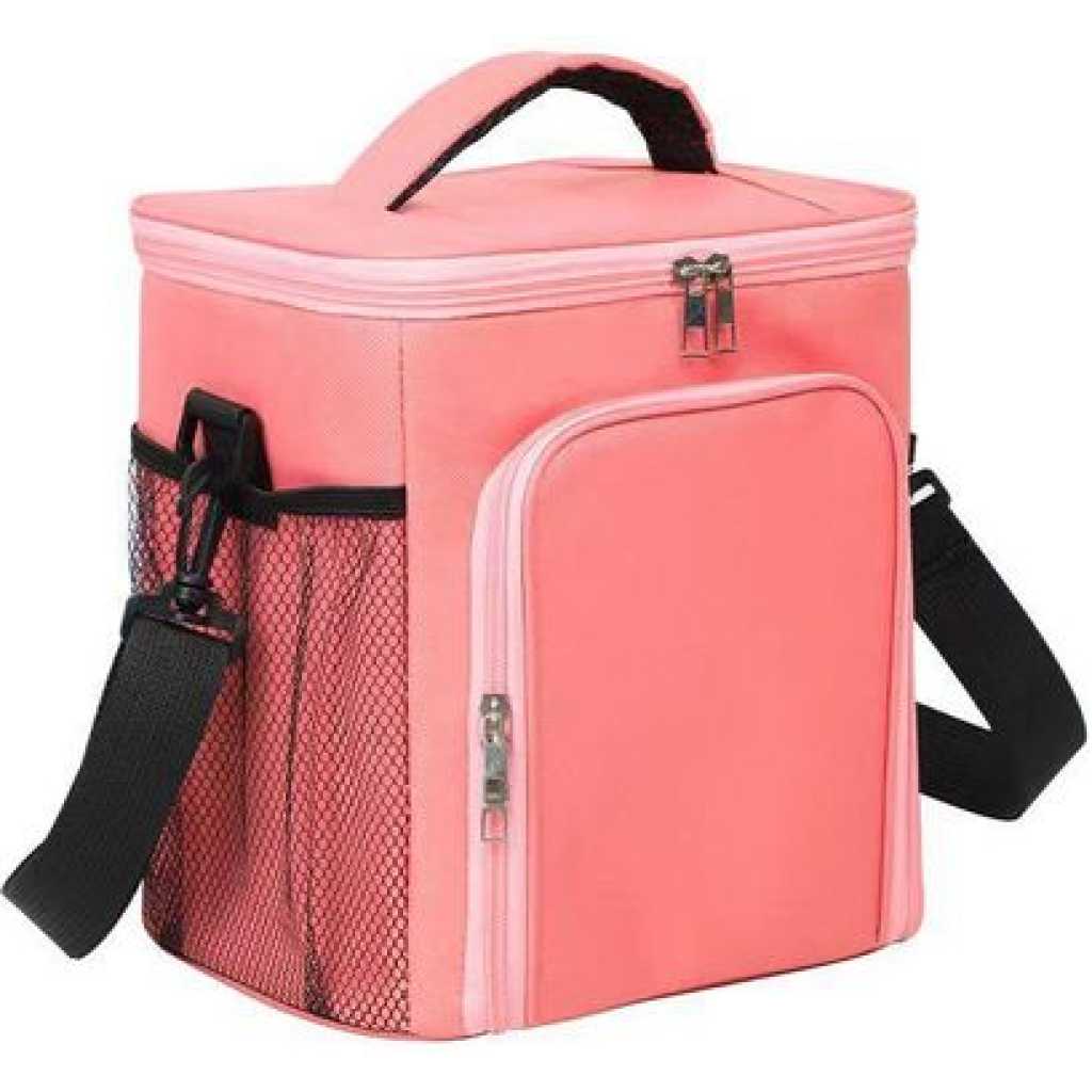 Crossbody Lunch Bag Portable Outdoor Picnic Bag Thermal Insulation Large Capacity Ice Bags Lunch Box Ice Storage Shoulder Bags Soft Cooler Cooling Tote for Men Women - Multicolor