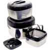 3-Piece Staiinless Steel Hot Pot Insulated Casserole Hot Pack Food Warmer Serving Dishes Gift Set