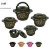 5pc Hot Pot Set Round Heat Insulated Food warmer Storage Casserole Serving Dish