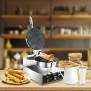 Commercial Bubble Cone Waffle Maker 1000W Nonstick Coating Surface Stainless Steel Egg Roll Machine with Adjustable Temperature and Time Controlfor Restaurant Bakeries Iron Maker