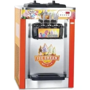 Commercial 3 Flavors Soft Serve Ice Cream Machine 12L Frozen Ice Cream Cones Machine Handness Adjustment Yogurt Ice Cream Maker with LCD Display