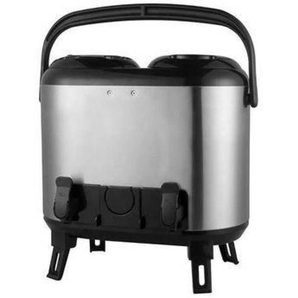 Daydays 12 Litres Twin Hot & Cold Thermos Coffee Water Flask Tea Pot Warmer Storage Bottle- Multicolor