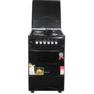 Blueflame 50x50cm 2 Electric Plates And 2 Gas Burners With Electric Oven -Black