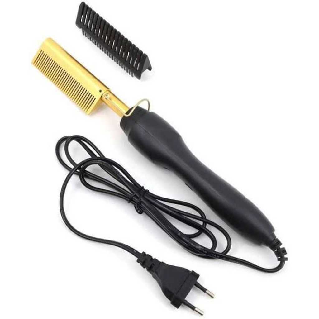 SHARE THIS PRODUCT Electric Hot Comb Hair Straightener, High Heat Adjustable Temperature Iron Comb Straightening or Curly Hair - Pressing Combs for Natural Black Hair African American Hair & Wigs