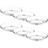 6 Pieces Of Clear Glass Saucers Round Decorative Plates Without Cups For Serving Tea Coffee Snacks