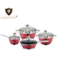 4 Pcs Stainless Steel Cookware Set with Lid Cooking Pots Saucepans Set