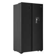 Hisense 670 - Litres Side-by-side Refrigerator with Dispenser H670SMIA-WD, Auto Defrost, Total No Frost - Glass Black