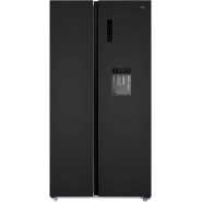 CHiQ 730L CSS730NPIK3 Side-By-Side Fridge, Inverter and No Frost Technology, Water Dispenser, LED Display (Black)