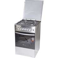 BlueFlame Full Gas Cooker S5040GR-I 50x55cm, Auto Ignition, Rotisserie, Stainless Steel Body - Inox