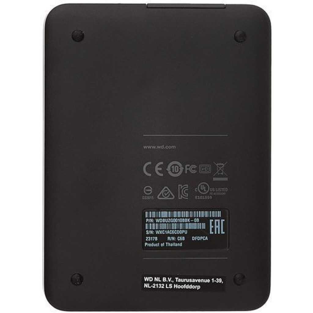 Western Digital 1TB Portable External Hard Drive USB 3.0 - Black