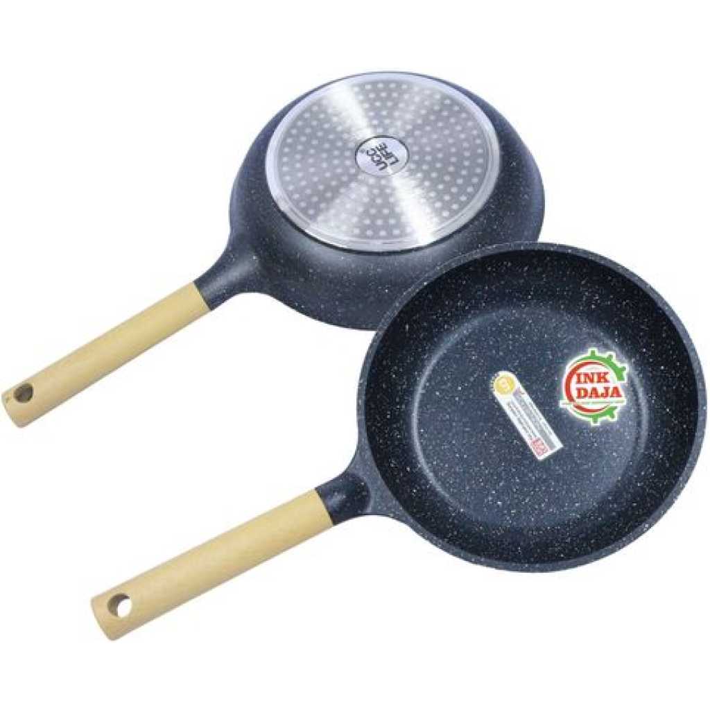 30CM Non Stick Ceramic Coated Frying Pan Kitchenware Cooking Round Roti Egg Chapati Pan -Black