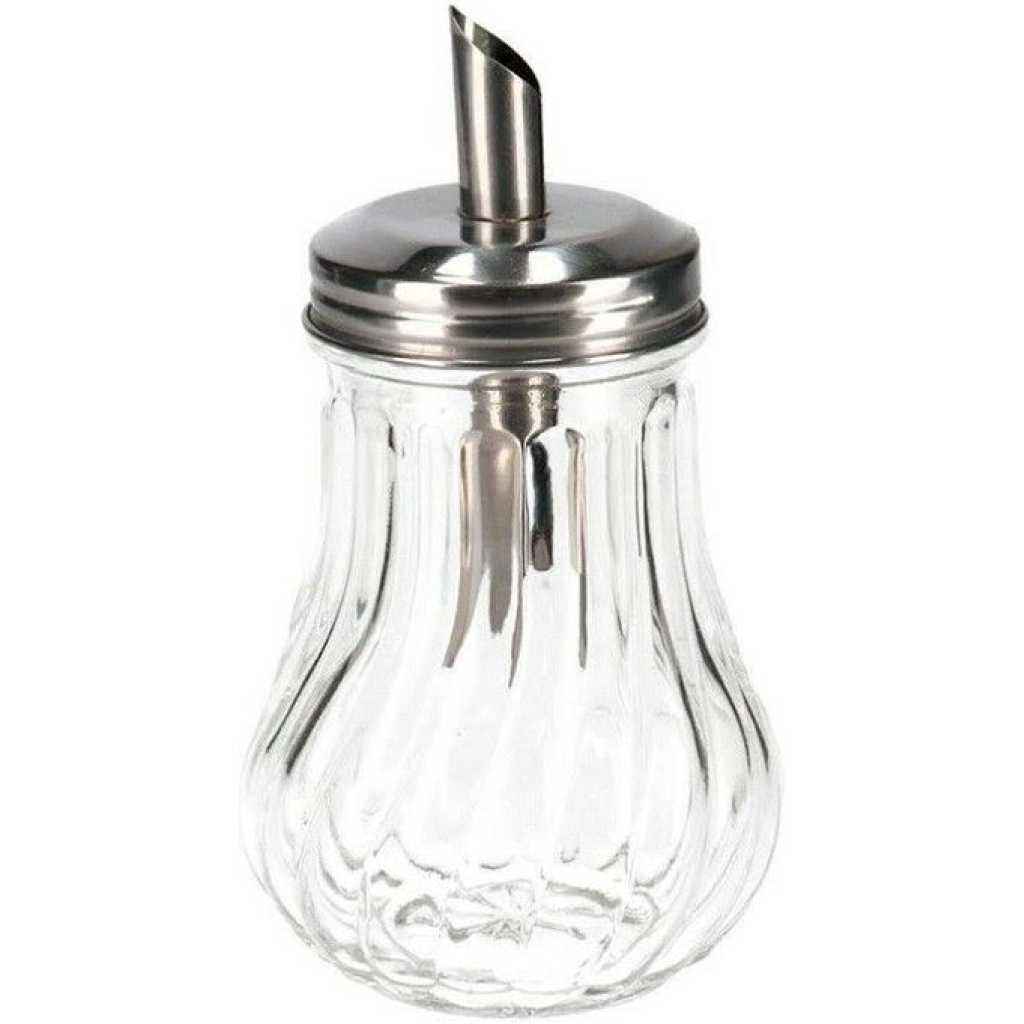 9 oz Glass Sugar Shaker Pourer Restaurant And Diner Style Bottle Sugar Bowl