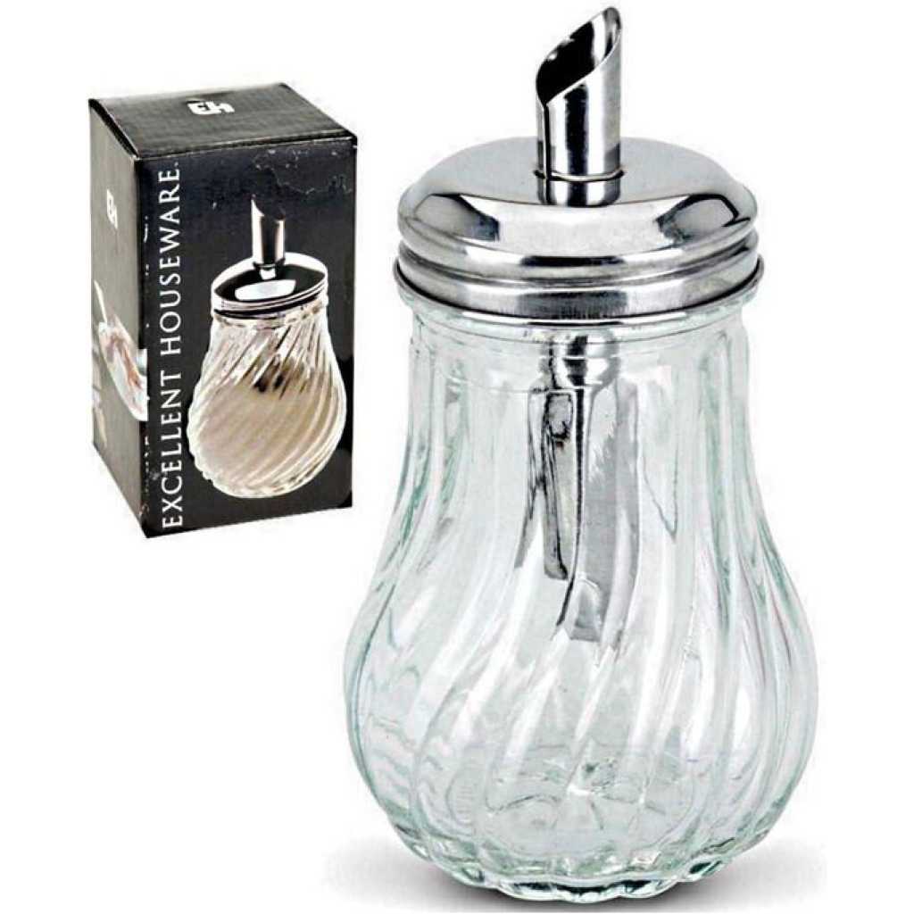 9 oz Glass Sugar Shaker Pourer Restaurant And Diner Style Bottle Sugar Bowl