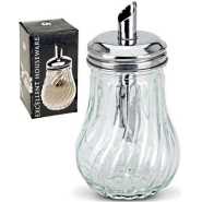 9 oz Glass Sugar Shaker Pourer Restaurant And Diner Style Bottle Sugar Bowl