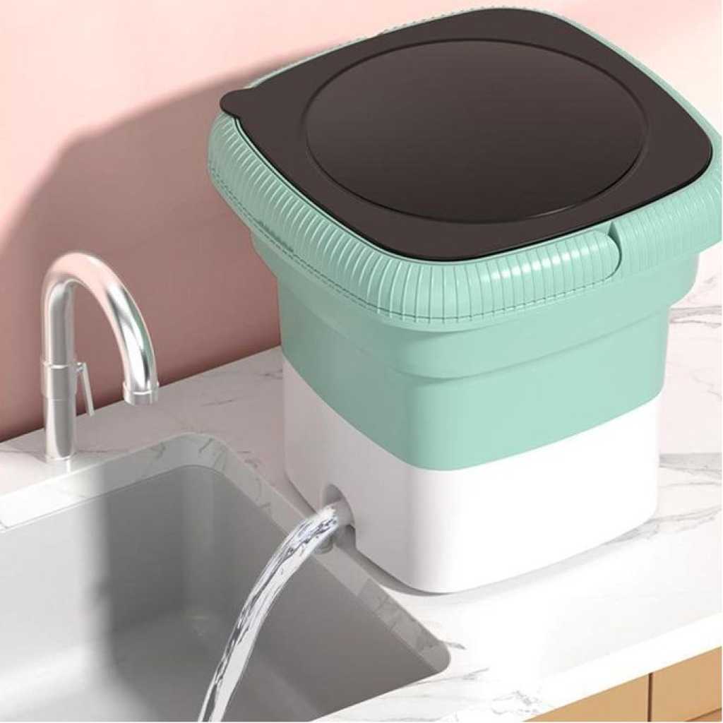 Portable Foldable Washing Machine, High Capacity Mini Washer With Spin Dryer, Camping Travel Mini Washing Machin, Deep Cleaning Half Automatic Wash Lightweight Washer Touch Screen, For Baby Clothes Underwear Socks