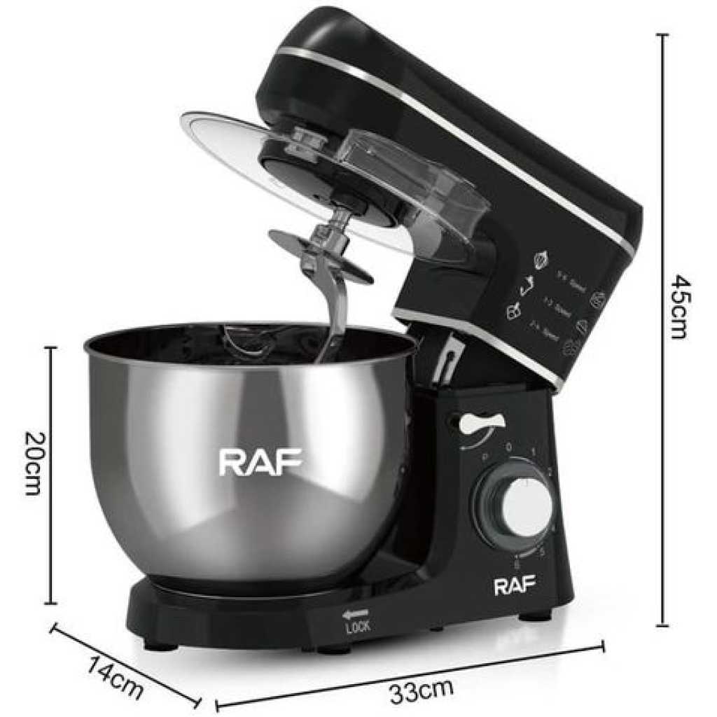 RAF 6-Speed Kitchen 8L Electric Food Stand Mixer Kneading Bread Dough Mixer- Multicolor