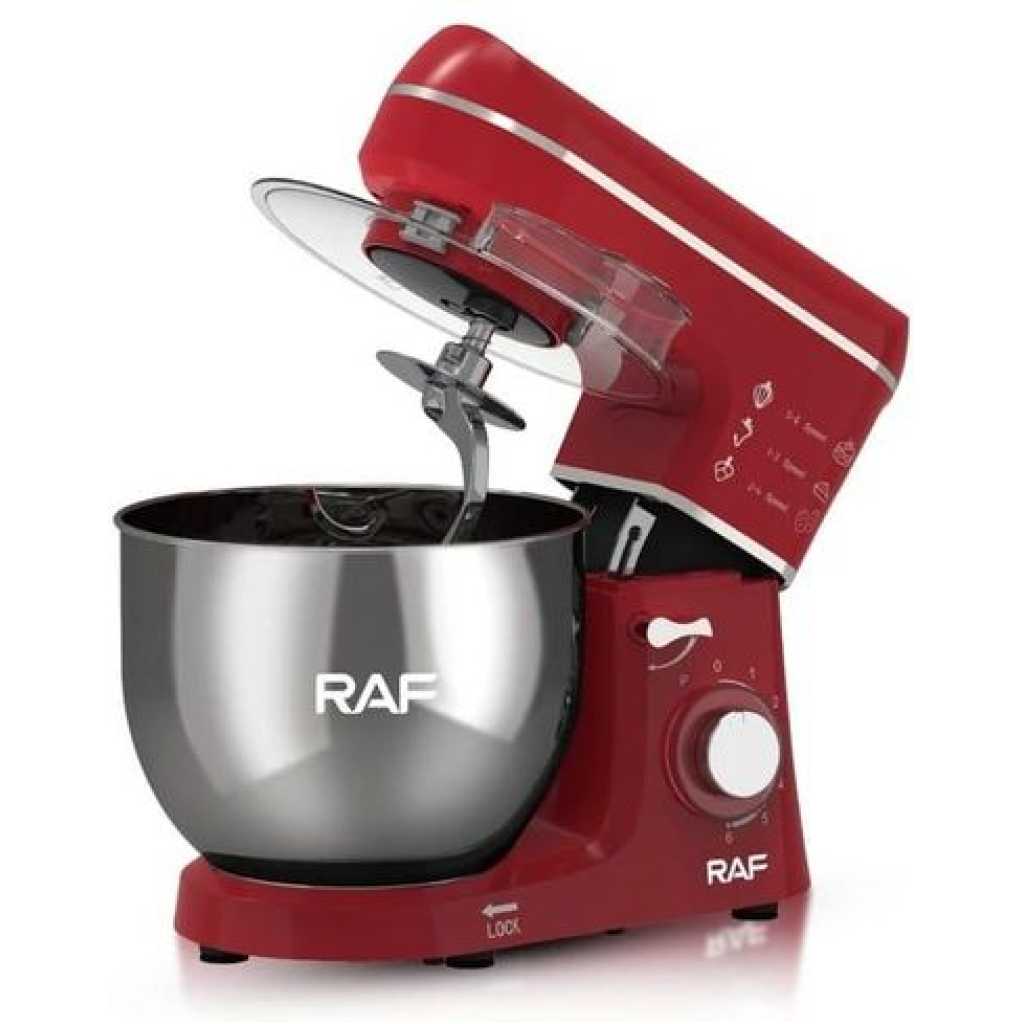 RAF 6-Speed Kitchen 8L Electric Food Stand Mixer Kneading Bread Dough Mixer- Multicolor