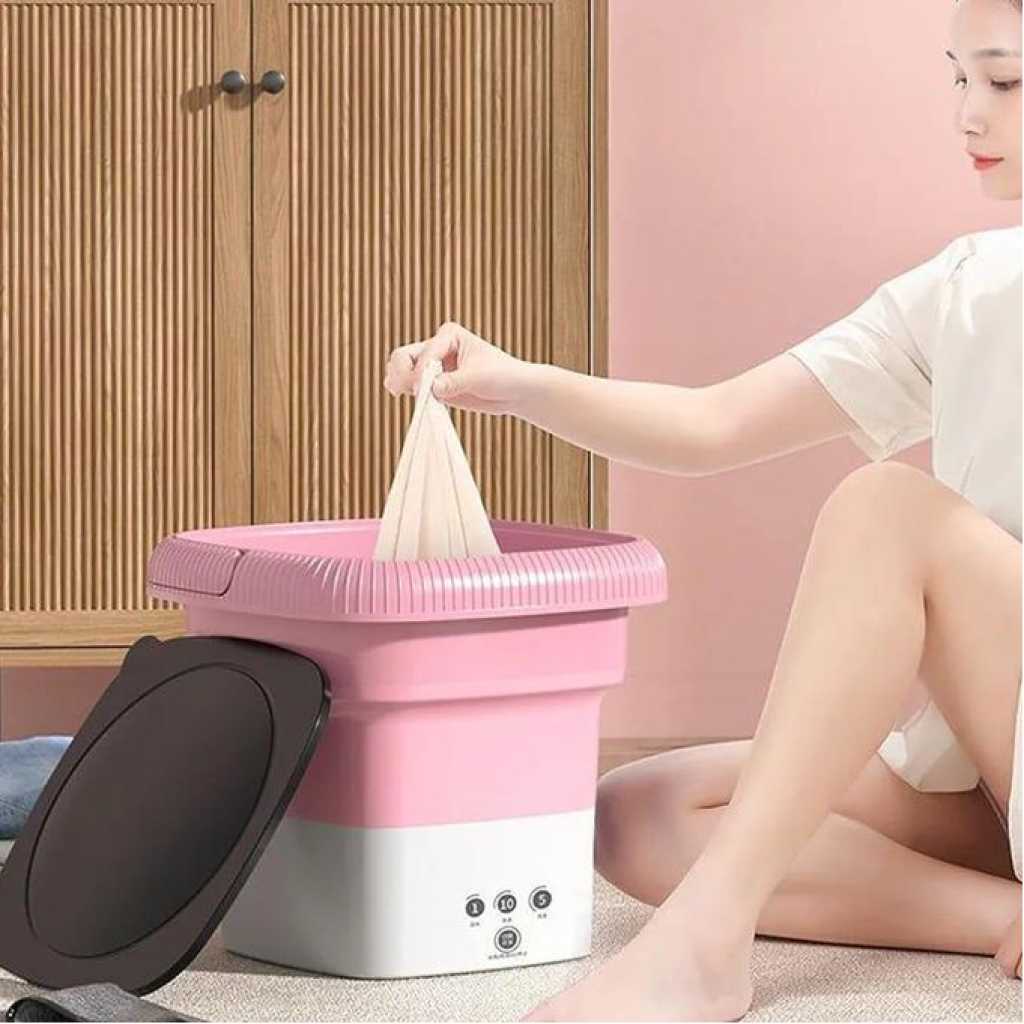 Portable Foldable Washing Machine, High Capacity Mini Washer With Spin Dryer, Camping Travel Mini Washing Machin, Deep Cleaning Half Automatic Wash Lightweight Washer Touch Screen, For Baby Clothes Underwear Socks