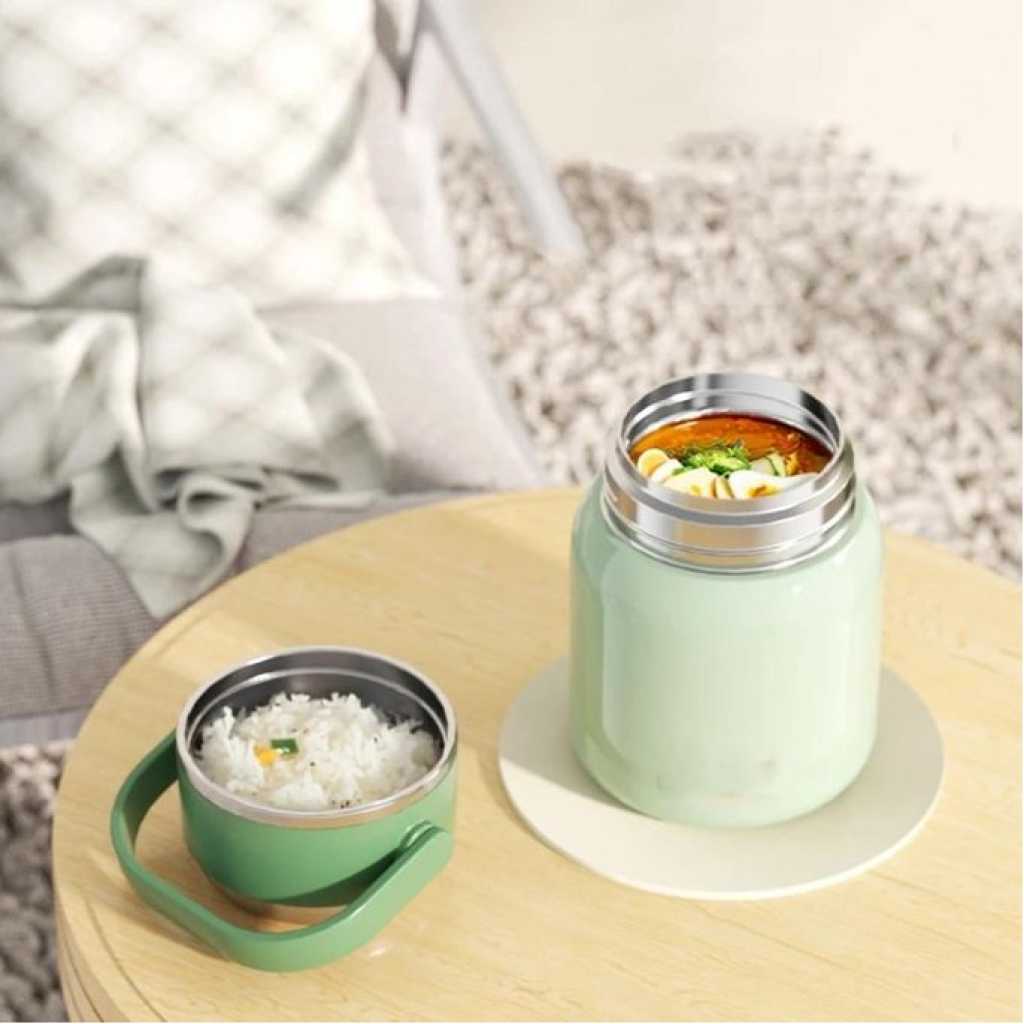 Zego Vacuum stainless steel stewing beaker Food Flask stewing pot, portable insulation barrel Food Container Lunch Box home and work