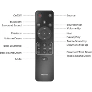 Hisense 2.1 CH 240W Soundbar HS2100 - DTS Virtual X, Subwoofer, HDMI ARC, Bluetooth Home Theatre System (2023 Model) , Black