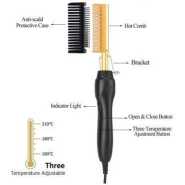 Electric Hot Comb Hair Straightener, High Heat Adjustable Temperature Iron Comb Straightening or Curly Hair - Pressing Combs for Natural Black Hair African American Hair & Wigs