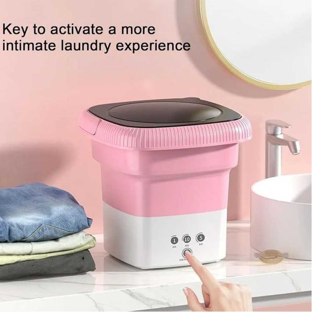 Portable Foldable Washing Machine, High Capacity Mini Washer With Spin Dryer, Camping Travel Mini Washing Machin, Deep Cleaning Half Automatic Wash Lightweight Washer Touch Screen, For Baby Clothes Underwear Socks