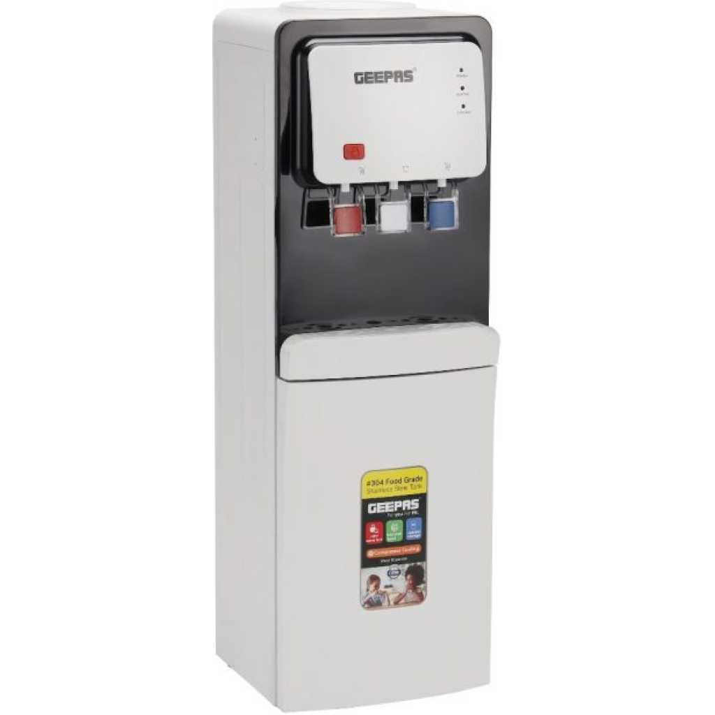 Geepas 3-Taps Top Load Water Dispenser with Bottom Cabinet GWD17019