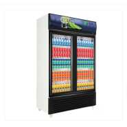 SPJ 700 litres Beverage Cooler Display Showcase 2 Doors Refrigerator
