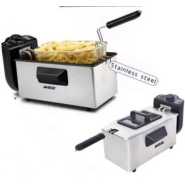 Avinas 3.8 Litre Oil Chips Chicken Deep Fryer With Removable Bowl & Thermostat - Sliver