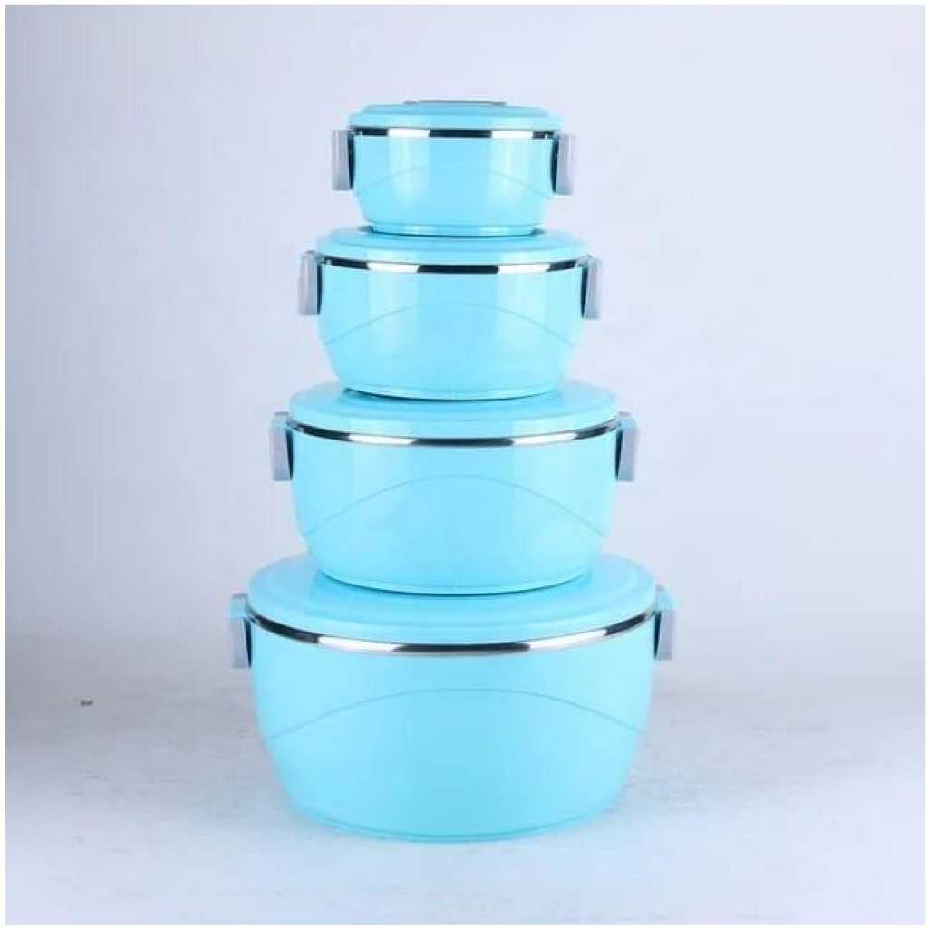 Stainless Steel Insulated Casserole Food Warmer Cooler Server Hot Pot Dish Gift (4-Piece Set) Lunch Boxes