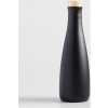 Distinguished Double Wall Stainless Steel Matt Black Flask Bottle With Bamboo Lid - 500ml