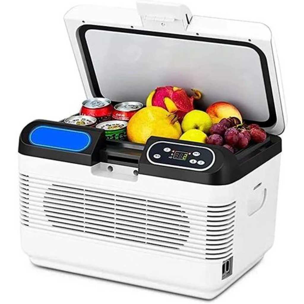 15L Portable Refrigerator,Car Fridge Cooler,Hot and Cold Function Small Mini Fridge for Car, Truck, RV, Camping, Boat, Home Use