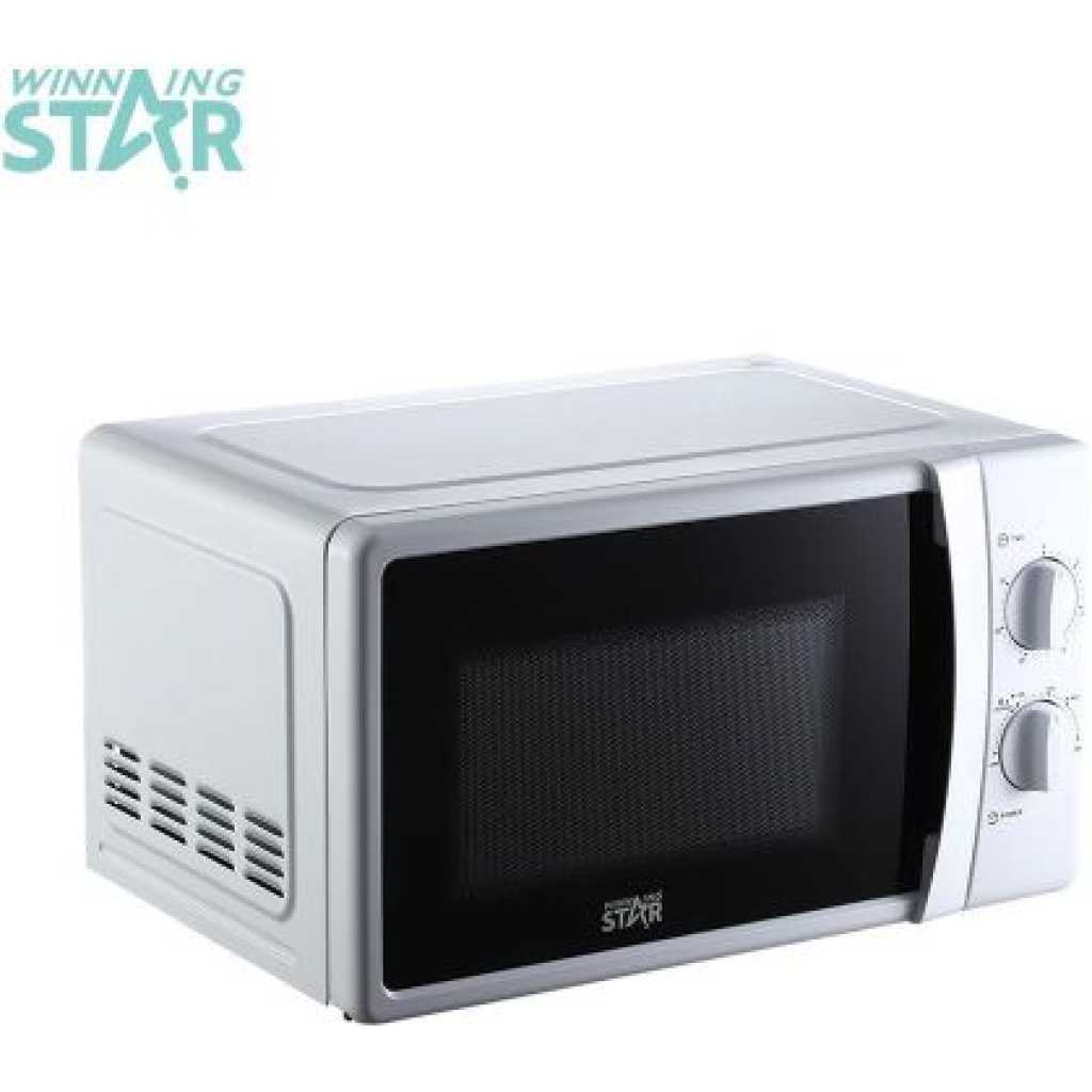 Winning star 20L Micorowave Oven with Mechnical 30 Min Timer Control Countertop Microwave Oven With Grill - White