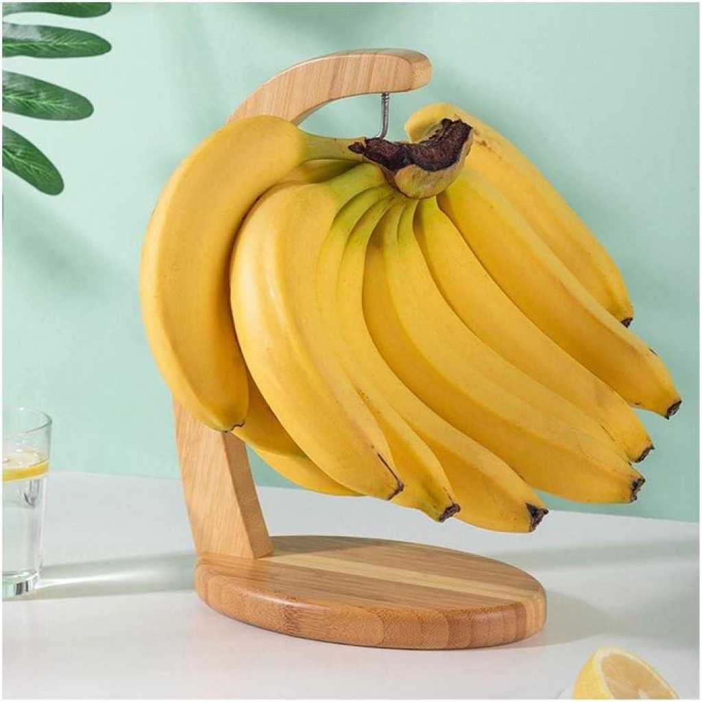 Banana Holder Wood, Banana Tree Banana Stand Fruit Hanger, Grape Hanger Rack Kitchen Organiser for Bananas, Grapes, Tomatoes etc